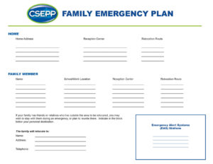 family emergency plan template